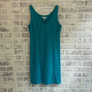 New York & Company Blue Shift Dress Women's Size XS 100% Cotton Career